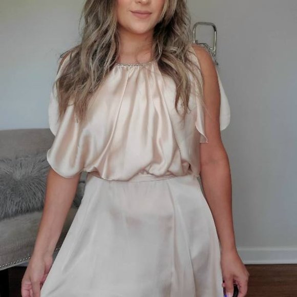 Pearl Pink Satin Dress - Picture 13 of 16